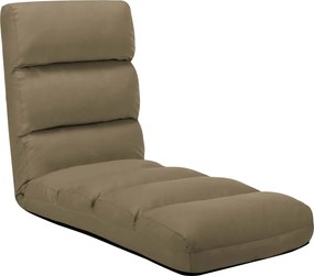 vidaXL Colchão dobrável couro artificial cappuccino