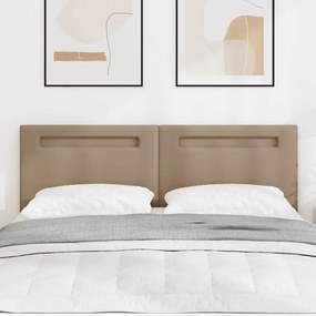 Cabeceira vidaXL Design Simples Cappuccino 160 cm em Couro Sintético