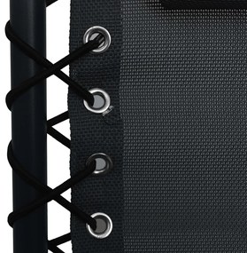 Cadeira de pátio dobrável textilene preto