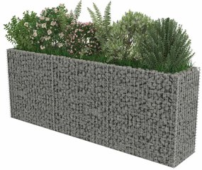 Canteiro elevado/cesto gabião 270x50x100 cm aço galvanizado