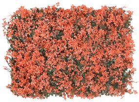 Vedação folhas ácer artificiais 24 pcs 40x60 cm vermelho-claro