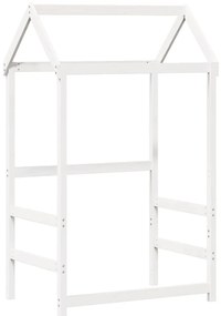 Conj. sofá-cama e banco c/ telhado 90x200cm pinho maciço branco