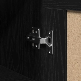 Highboard Carvalho Preto 69.5x34x180 cm Madeira de Engenharia