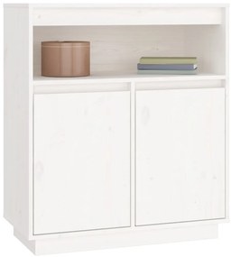 Aparador 70x34x80 cm madeira de pinho maciça branco
