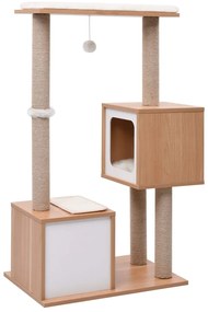 Árvore para gatos com tapete arranhador sisal 104 cm