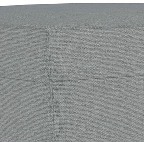 3 pcs conjunto de sofás com almofadas tecido cinzento-claro