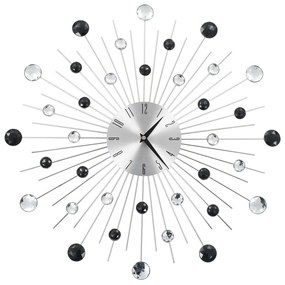 50641 vidaXL Relógio de parede com movimento quartzo design moderno 50 cm