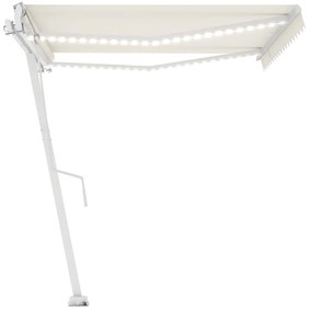 Toldo automático com LED e sensor de vento 450x350 cm cor creme