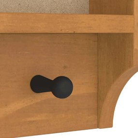 Cabide de parede SANDNES 87x12x35 cm Pinho de madeira maciça