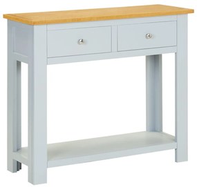 vidaXL Mesa consola 83x30x73 cm madeira carvalho maciça
