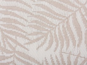 Tapete de exterior com padrão de folhas de palmeira creme 60 x 105 cm KOTA Beliani