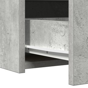 Mesa de Maquiagem Suspensa com Luzes LED Cinza Concreto