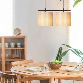 Candeeiro de Teto Valiz – Creme/Preto – 47 x 20 cm