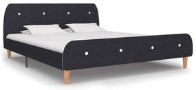 vidaXL Estrutura de cama sem colchão de tecido cinza escuro 150x200 cm