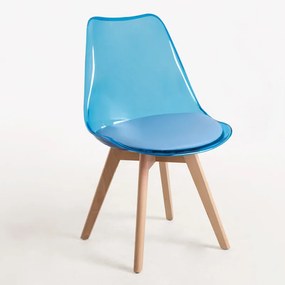 Cadeira Synk Transparente - Azul