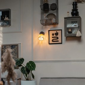 Projetores orientais pretos com bambu e interruptor - Rayan