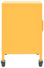 Armário de arrumação aço 60x35x56 cm amarelo mostarda