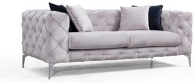 **** Sofá de 2 Lugares Como – Cinzento Claro – 197x73x90 cm

**