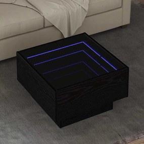 vidaXL Mesa de centro Carvalho preto 50 x 50 x 30 cm