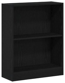 Estante de livros vidaXL Preta 60x24x76 cm em Madeira Engenharia