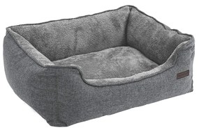 Cama para cães com cobertura amovível 70 x 55 x 21 cm cinzento