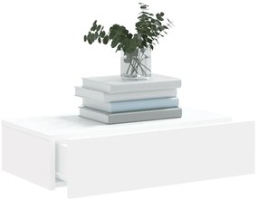 Móvel de TV com luzes LED 60x35x15,5 cm branco