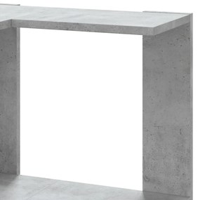 Estante canto 5 prateleiras derivados madeira cinzento cimento