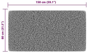 Tapete pelo curto antiderrapante int./ext. 80x150 cm multicor