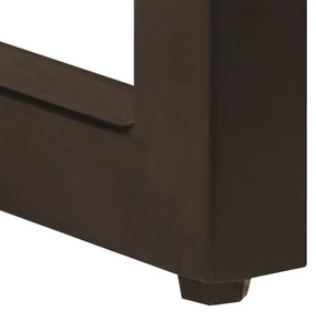 Mesa de centro 100x50x35 cm madeira de mangueira maciça e aço