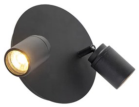 LED Smart Modern spot preto incluindo GU10 2-light IP44 - Ducha Moderno