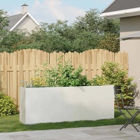 Vaso floreira 200x40x80 cm aço laminado a frio branco