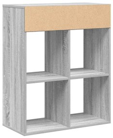 Estante cinzento sonoma 66x31x80 cm derivados de madeira