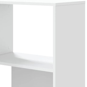 Estante canto 4 prateleiras 85x85x140 cm deriv. madeira branco