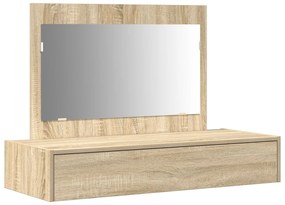 Mesa de Maquiagem Suspensa Carvalho Sonoma 100x40x70 cm