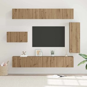 Conjunto de móvel de TV com prateleira Outros 8 pcs carvalho artisiano