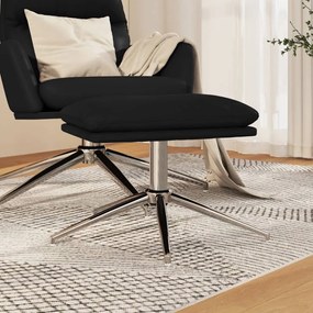 vidaXL Apoio de pés 45x29,5x35 cm couro artificial preto