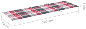 Espreguiçadeira de jardim c/ almofadão acácia maciça cinzento