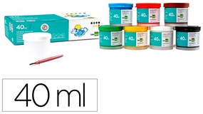 Guache Escolar 40 Ml 7 Cores Sortidas + Pincel