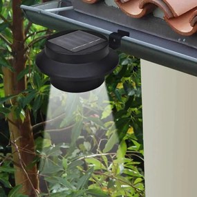 41180 vidaXL Conjunto Lâmpada Solar 6 Peças de Exterior para a Cerca Calha