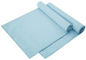 vidaXL Toalhas Esportivas 2 pcs Azul 140 x 70 cm Poliéster e poliamida