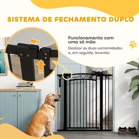 PawHut Barreira de Segurança para Cães Extensível 76-102 cm Barreira p