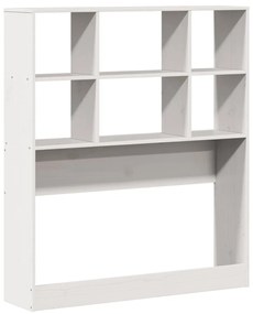 Cama com estante sem colchão 90x190 cm pinho maciço branco