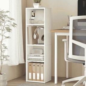 Estante com 4 prateleiras 24 x 30 x 106 cm Branca