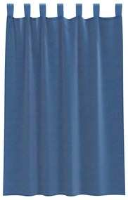 Cortinas de voile com laços 2 pcs azul real 140x175 cm