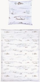 Conjunto de roupa de cama em cetim de algodão White Season