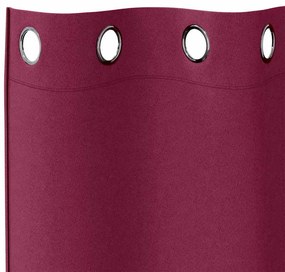 Cortinas 2 pcs Vinho Vermelho 225 x 140 cm Poliéster