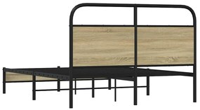 Estrutura cama s/ colchão derivados de madeira carvalho sonoma