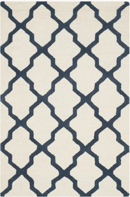 Tapete de lã artesanal de pelo curto Ava