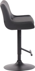 Banco de Bar Couro sintético Cinza