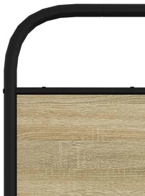Cabeceira de cama 140 cm derivados madeira/aço carvalho sonoma